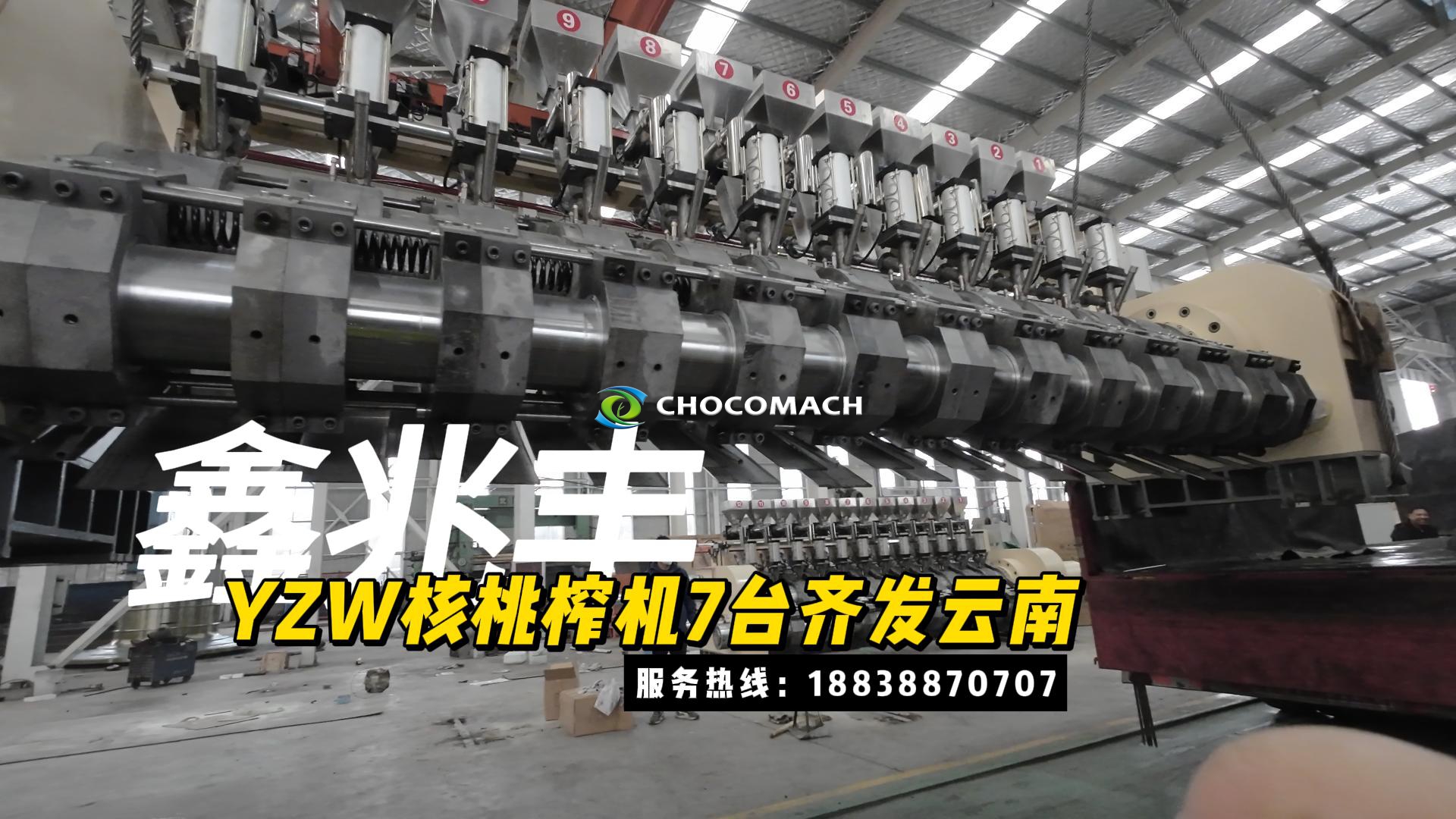 祝賀兆格環(huán)保鑫兆豐7臺YZW-12型核桃榨油機順利發(fā)貨云南